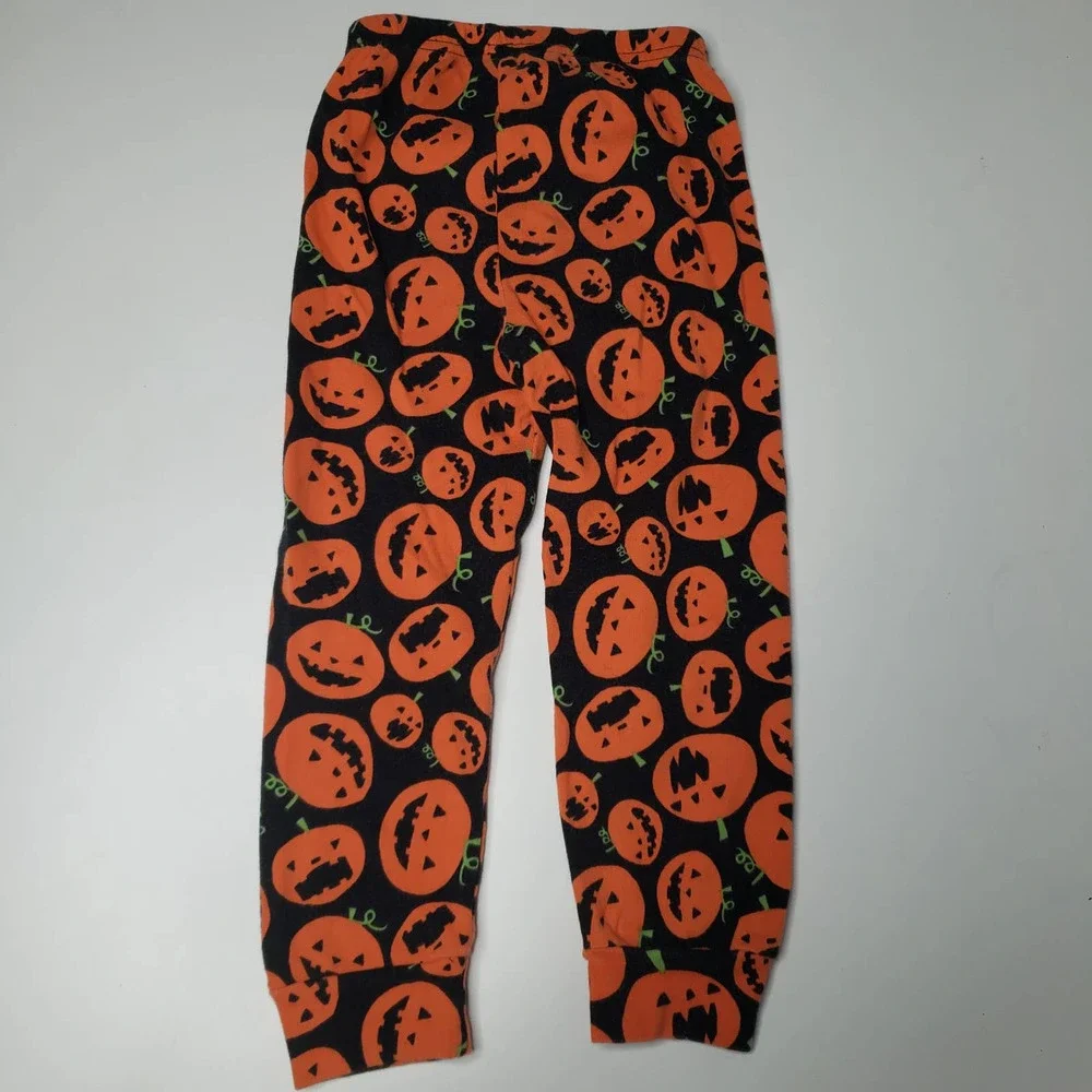 Gymboree Gymmies Pumpkin‎ Dino Pajama Set Toddler 4 Black Orange Halloween